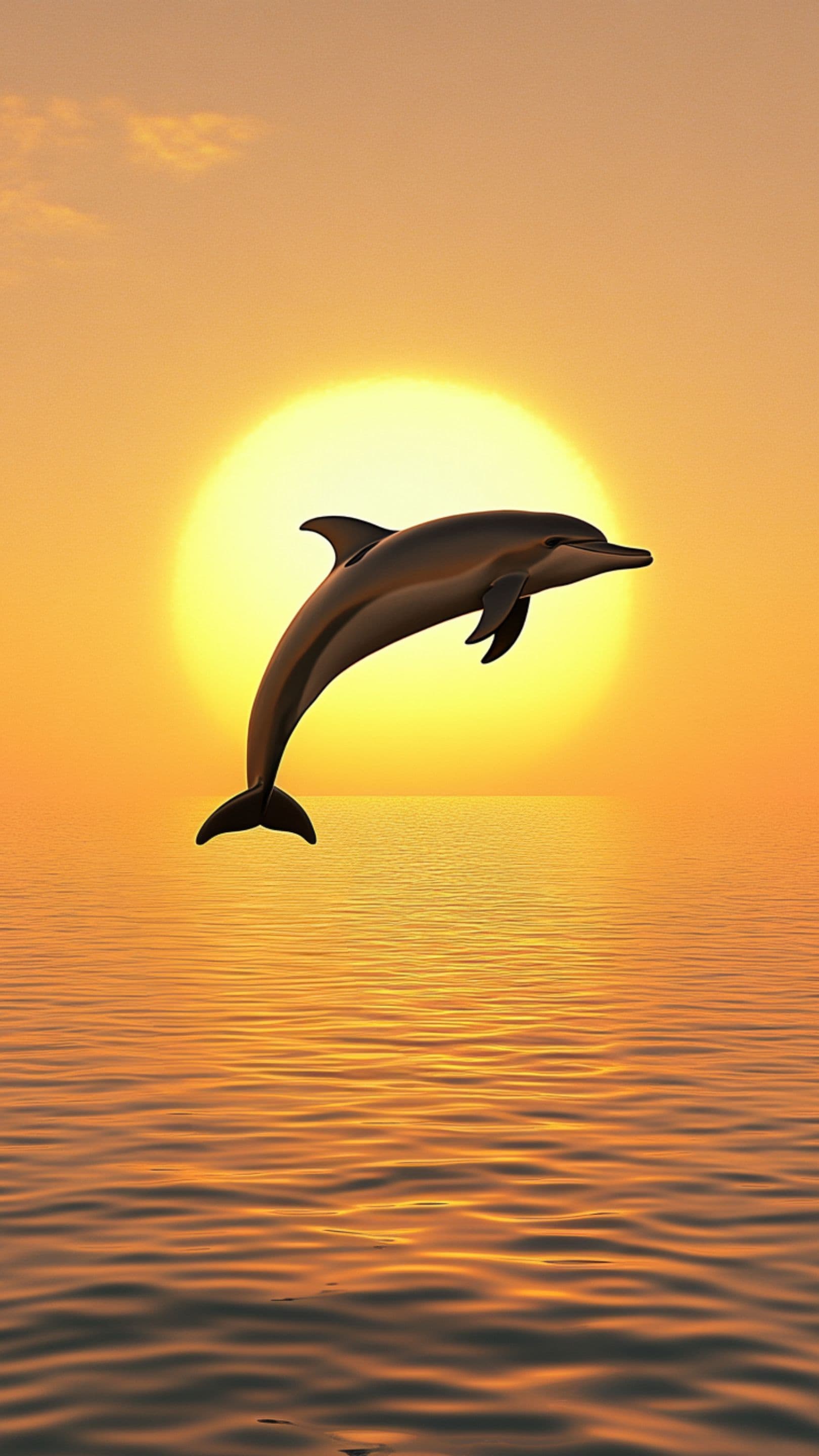 Dolphin Sunset Ocean Aesthetic