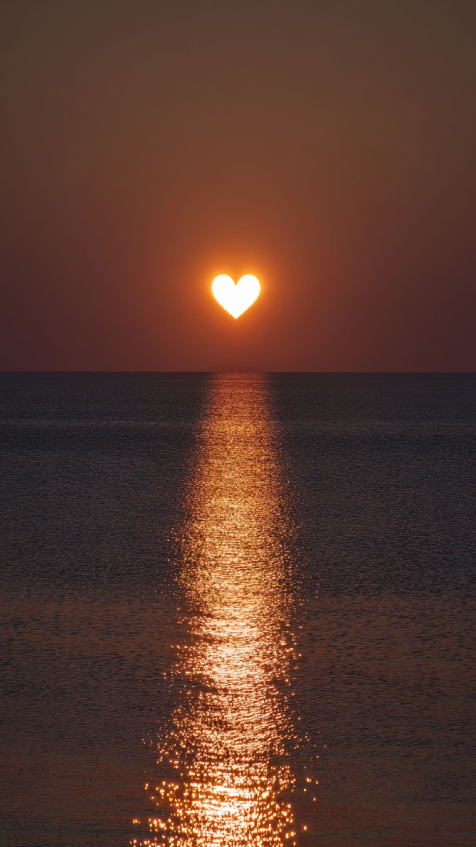 Heart Sunset Summer Aesthetic