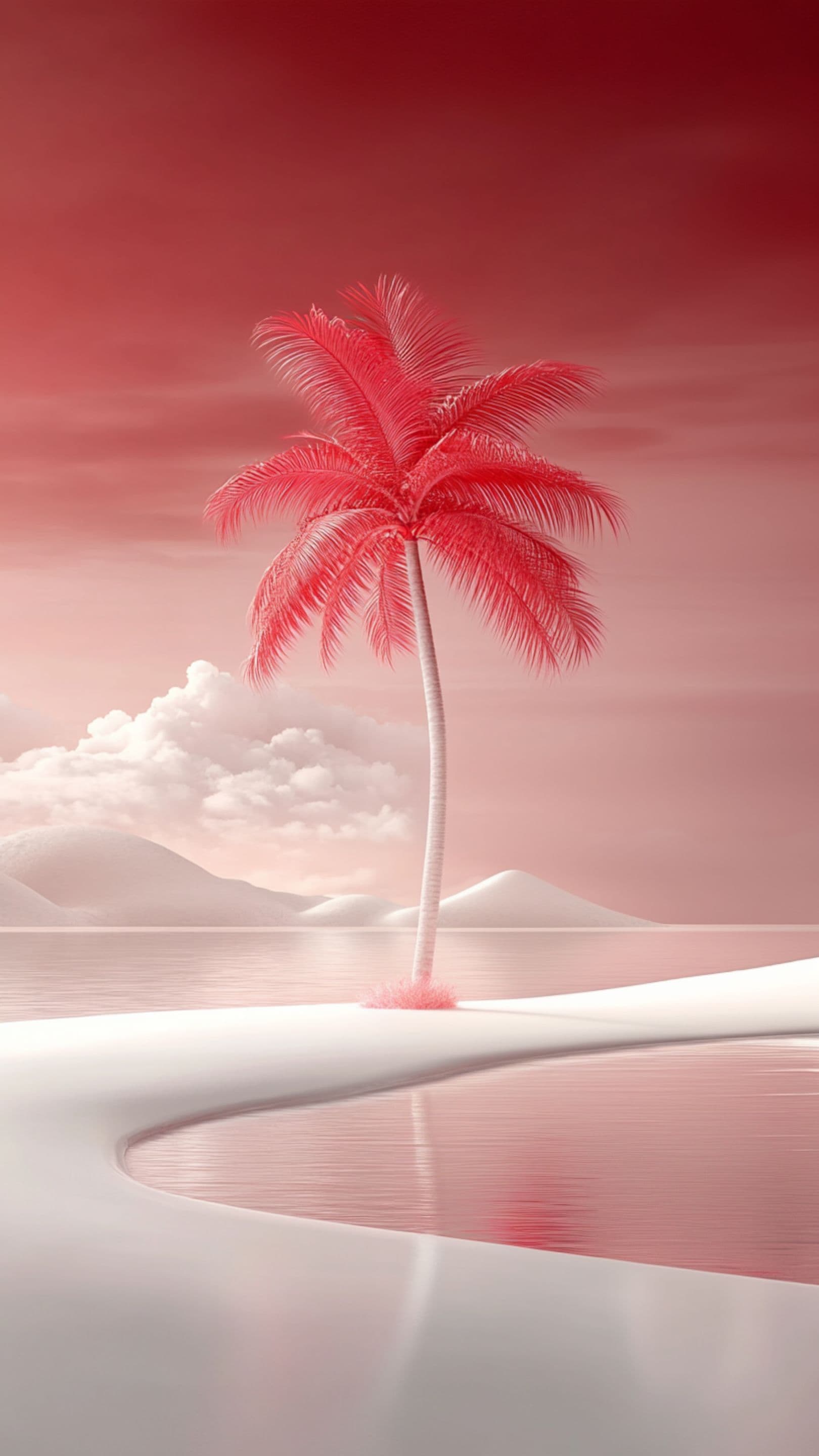 Pink Palm Paradise Aesthetic