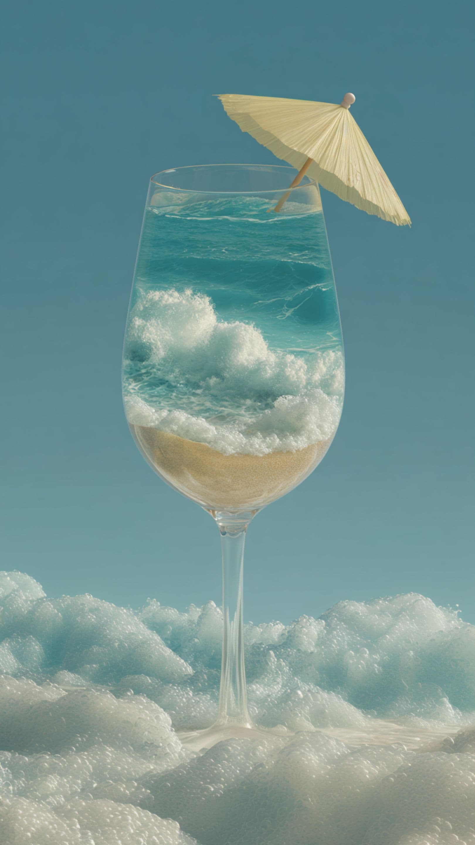 Summer Ocean Glass Aesthetic