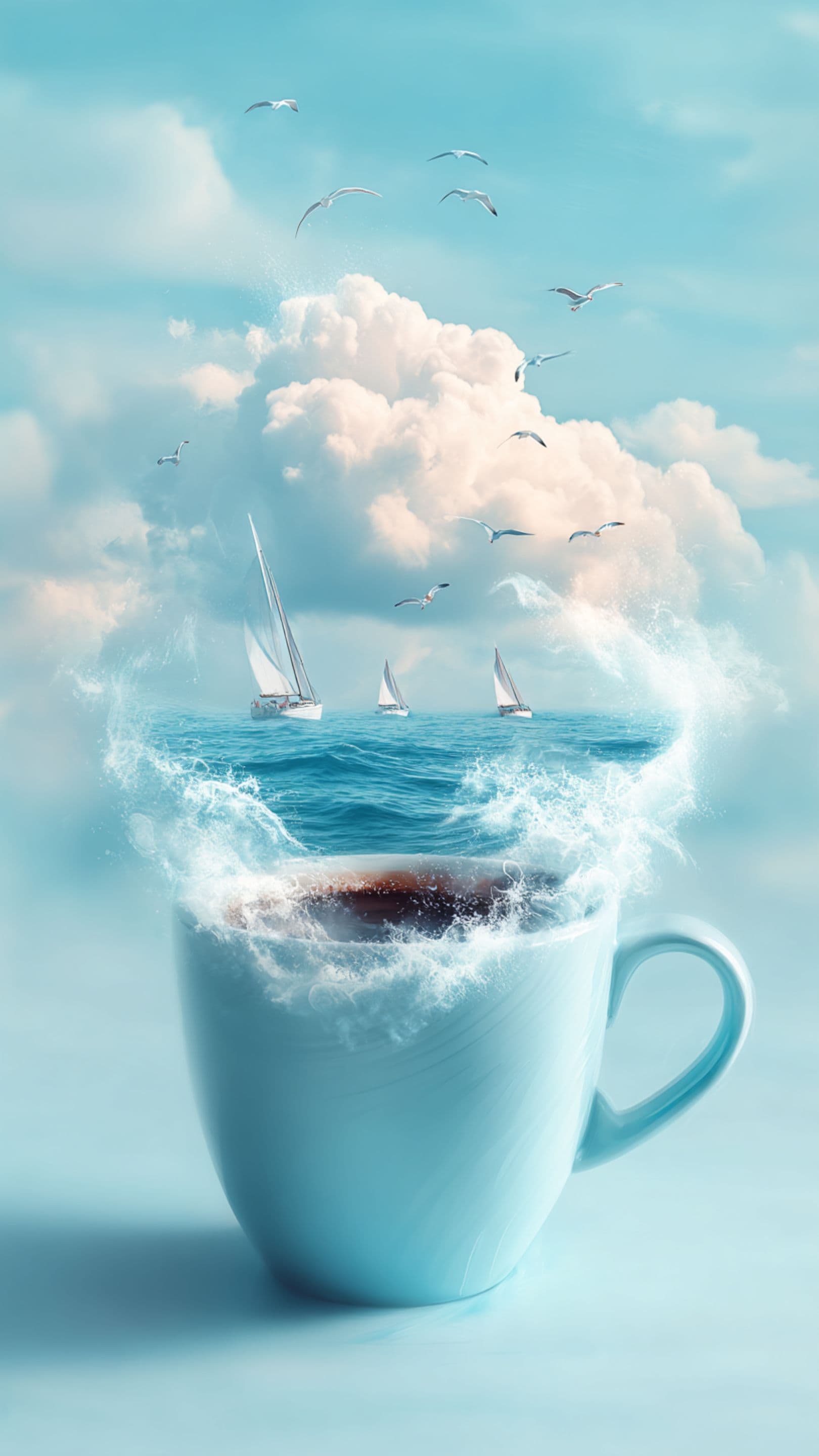 Surreal Ocean Cup Aesthetic